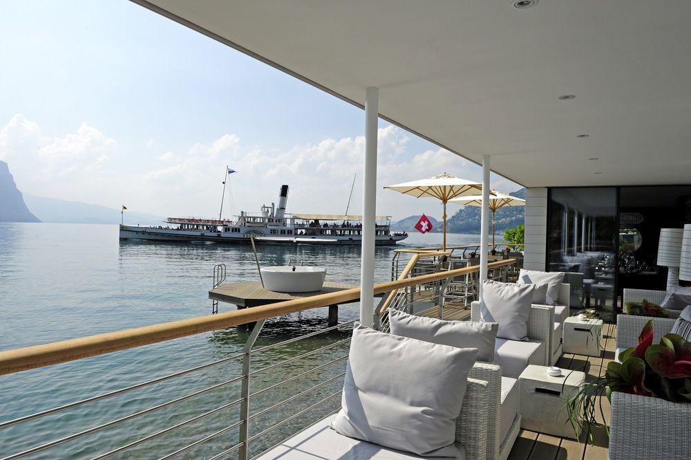Hotel Vitznauerhof - Lifestyle Hideaway At Lake Lucerne Ресторан фото