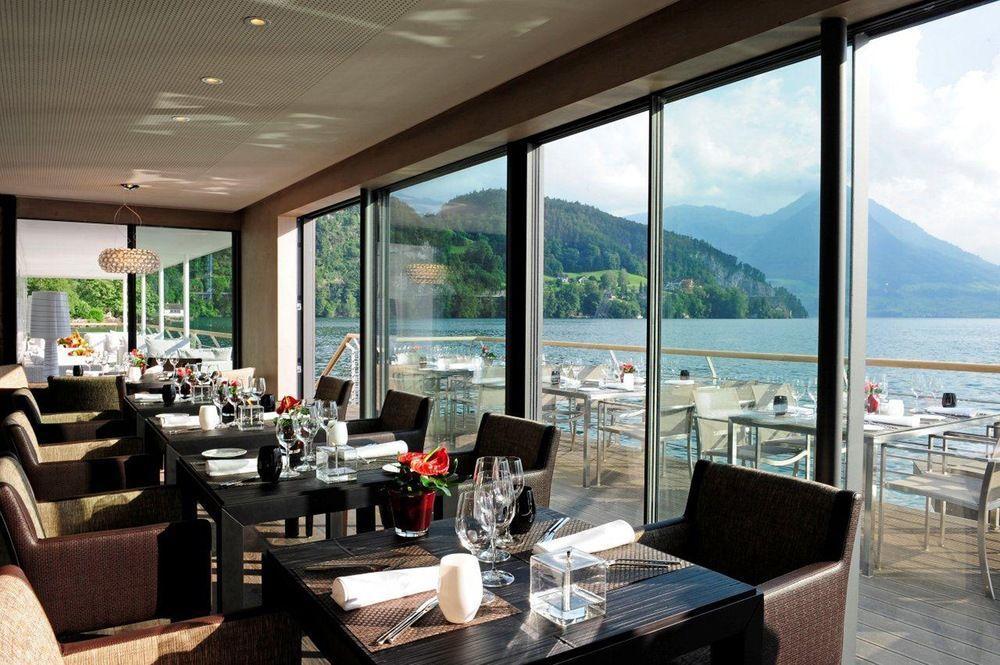 Hotel Vitznauerhof - Lifestyle Hideaway At Lake Lucerne Ресторан фото